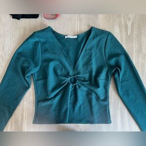 Abercrombie & Fitch Teal Long Sleeve Top